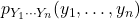 p_{Y_1 \cdots Y_n}(y_1, \ldots, y_n)