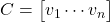 C = \begin{bmatrix}v_1 \cdots v_n\end{bmatrix}