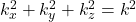 k_x^2+ k_y^2 + k_z^2 = k^2