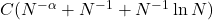 C(N^{-\alpha} + N^{-1} + N^{-1}\ln N)