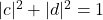 |c|^2 + |d|^2 = 1