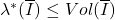 \lambda^*(\overline{I}) \leq Vol(\overline{I})