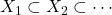 X_1 \subset X_2 \subset \cdots