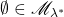 \emptyset \in \mathscr{M}_{\lambda^*}