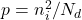 p = n_i^2/N_d