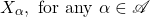 \[ X_\alpha, \text{ for any } \alpha \in \mathscr{A} \]