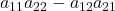 a_{11}a_{22} - a_{12}a_{21}