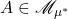 A \in \mathscr{M}_{\mu^*}