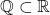 \mathbb{Q} \subset \mathbb{R}