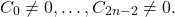 \[ C_0 \neq 0, \ldots, C_{2n - 2} \neq 0. \]