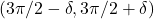 (3\pi / 2 - \delta, 3\pi / 2 + \delta)