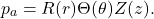 \[ p_a = R(r)\Theta(\theta)Z(z). \]