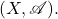 \[ (X, \mathscr{A}). \]