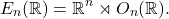 \[ E_n(\mathbb{R}) = \mathbb{R}^n \rtimes O_n(\mathbb{R}). \]