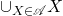 \cup_{X \in \mathscr{A}} X