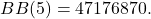 \[ BB(5) = 47176870. \]