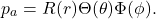 \[ p_a = R(r)\Theta(\theta)\Phi(\phi). \]