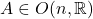 A \in O(n, \mathbb{R})